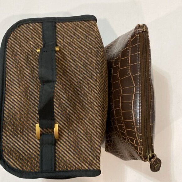 Maggie B brown and black make up bag case - Picture 15 of 15